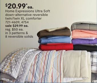 JC Penney Home expressions ultra soft down-alternative reversible twin/twin xl comforter offer