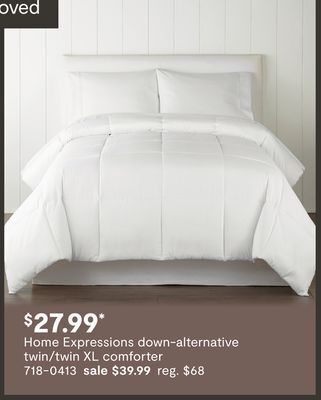 JC Penney Home expressions down-alternative twin/twin xl comforter offer