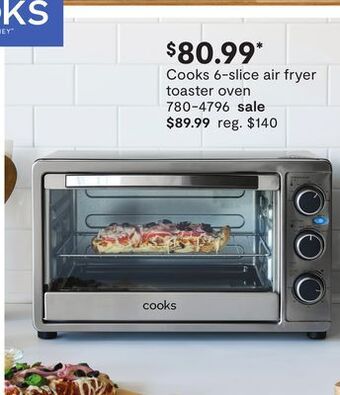 JC Penney Cooks 6-slice air fryer toaster oven offer