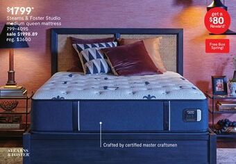 JC Penney Stearns & foster studio medium queen mattress offer