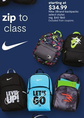 JC Penney Nike 3brand backpacks offer