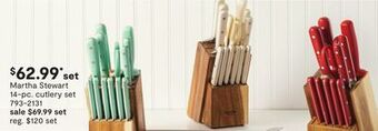 JC Penney Martha stewart 14-pc. cutlery set offer