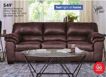 JC Penney Signature design by ashley® blake sofa offer