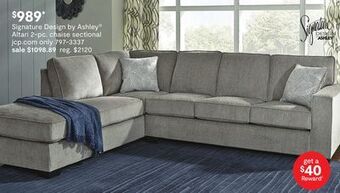 JC Penney Signature design by ashley® altari 2-pc. chaise sectional offer