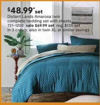 JC Penney Distant lands amarosa twin complete bedding set with sheets offer
