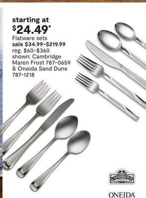 JC Penney Flatware sets offer