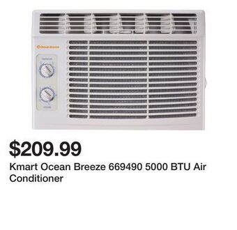 Kmart Kmart ocean breeze 669490 5000 btu air conditioner offer