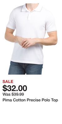 TJ Maxx Pima cotton precise polo top offer