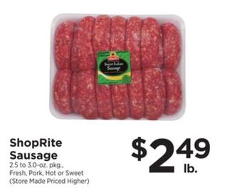 ShopRite Sausage offer