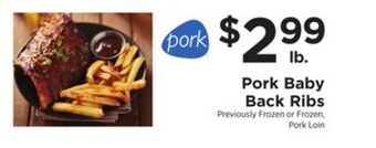 ShopRite Pork baby back ribs offer
