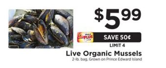 ShopRite Live organic mussels offer