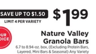 ShopRite Granola bars offer