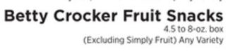 ShopRite Fruit snacks offer