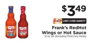 ShopRite Redhot wings or hot sauce offer