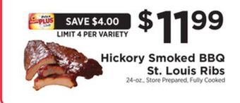 ShopRite Hickory smoked bbq st. louis ribs offer