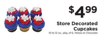 ShopRite Store decorated cupcakes offer