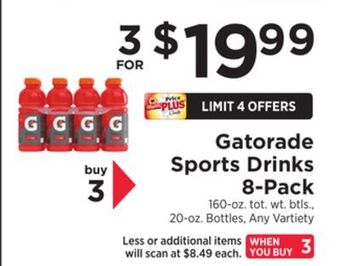 ShopRite Sports drinks 8-pack offer