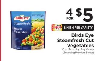 ShopRite Steamfresh cut vegetables offer