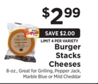 ShopRite Burger stacks cheeses offer