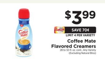 ShopRite Coffee mate flavored creamers offer