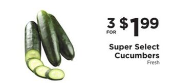 ShopRite Super select cucumbers offer