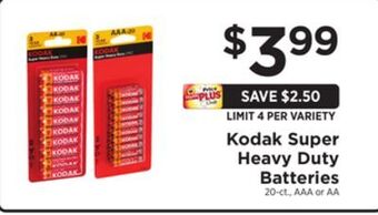 ShopRite Super heavy duty batteries offer