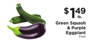 ShopRite Green squash & purple eggplant offer