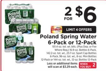 ShopRite Water 6-pack or 12-pack offer
