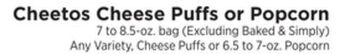 ShopRite Cheese puffs or popcorn offer