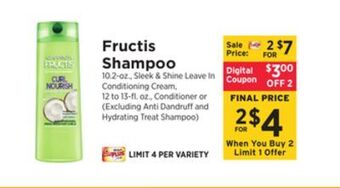 ShopRite Fructis shampoo offer