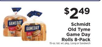 ShopRite Old tyme game day rolls 8-pack offer