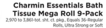 ShopRite Essentials bath tissue mega roll 9-pack offer