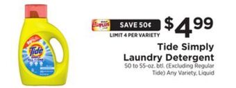 ShopRite Simply laundry detergent offer