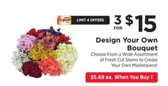 ShopRite Design your own bouquet offer