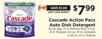 ShopRite Action pacs auto dish detergent offer