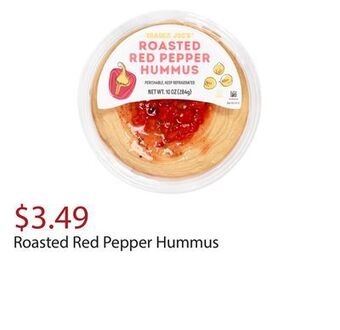 Trader Joe's Roasted red pepper hummus offer