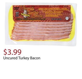 Trader Joe's Uncured turkey bacon offer