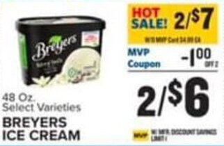 Food Lion Breyers Ice Cream offer