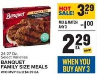 Food Lion 24-27 Oz. Select Varieties BANQUET FAMILY SIZE MEALS offer