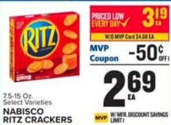 Food Lion 7.5-15 Oz. Select Varieties NABISCO RITZ CRACKERS offer