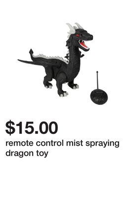 Five Below Remote control mist spraying dragon toy offer