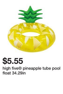 Five Below High five® pineapple tube pool float 34.29in offer