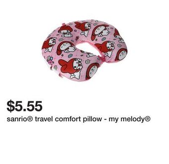 Five Below Sanrio® travel comfort pillow - my melody® offer