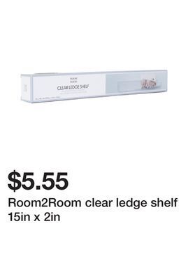 Five Below Room2room clear ledge shelf 15in x 2in offer