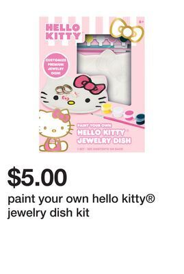 Five Below Paint your own hello kitty® jewelry dish kit offer