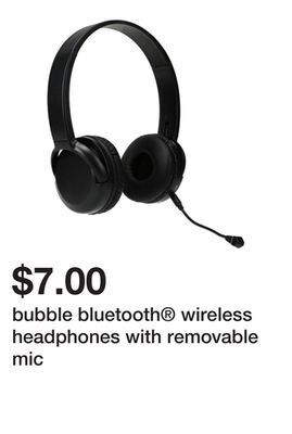 Five Below Bubble bluetooth® wireless headphones with removable mic offer