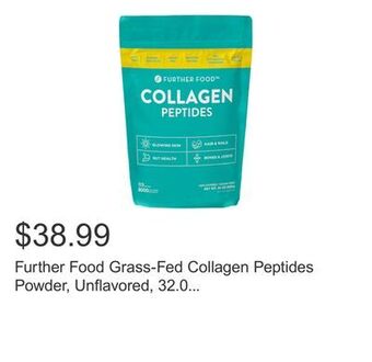 Costco Further food grass-fed collagen peptides powder, unflavored, 32.0 oz, 113 servings offer