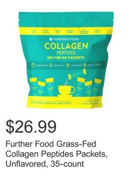Costco Further food grass-fed collagen peptides packets, unflavored, 35-count offer