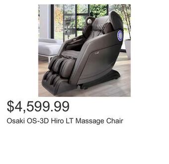 Costco Osaki os-3d hiro lt massage chair offer