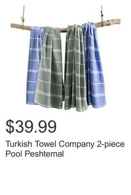 Costco Turkish towel company 2-piece pool peshtemal offer